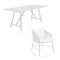 Armen Living Koala and Calica 5 Piece Dining Set in Dark Eucalyptus and Metal with Gray Rope 840254332355 - alternate 3
